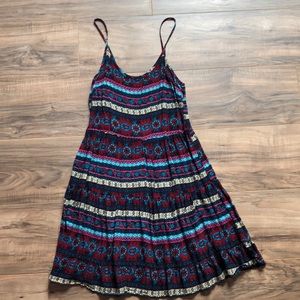 Multicolored Pattern Short Dress | LA HEARTS